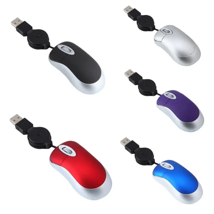 Mini souris filaire rétractable 11