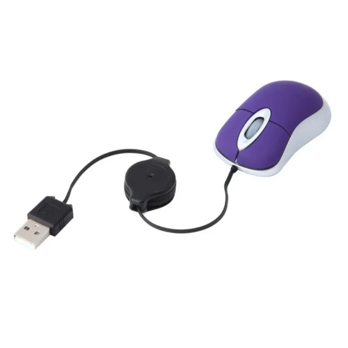 Mini souris filaire rétractable 14