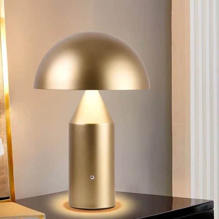 Lampe champignon dorée6